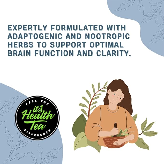Memory &amp Focus Tea Blend: Gotu Kola Eleuthero Root Ginkgo Ho Shou Wu Peppermint Damiana Calendula Lemongrass Licorice Loose Leaf 3oz for Clarity &amp Focus Support