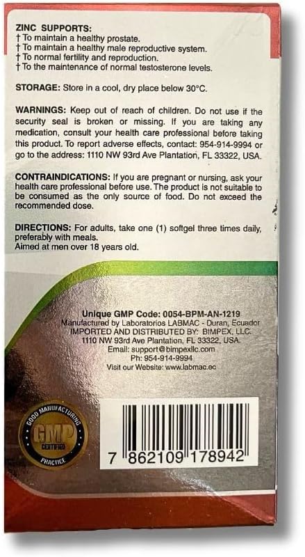 ProstaEros- Prostate Support Supplement - 7 Natural Ingredients- Black Maca Saw Palmetto Mashua Cat's Claw Gingseg Black Nettle and Zinc. Capsules 60 Count (Pack of 1)