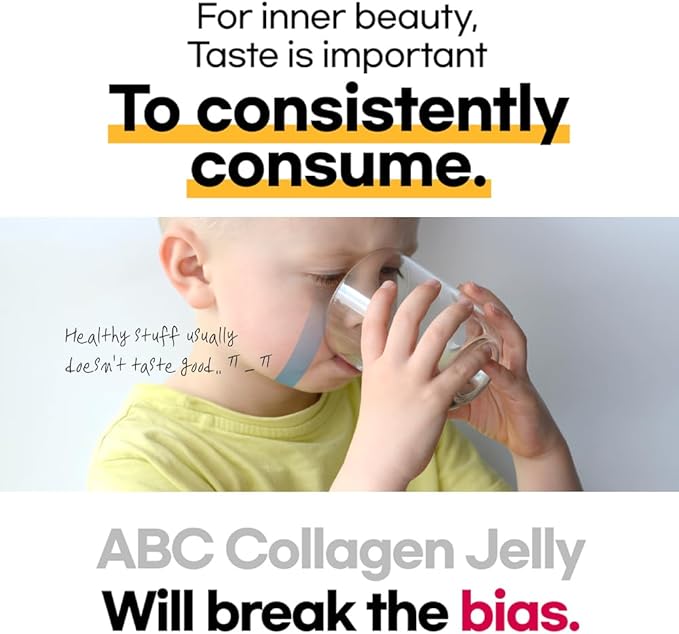 ABC Juice Inner Beauty Collagen Jelly Stick ㅣ Marine Collagen Peptides ㅣ Apple Beet Carrot Extract ㅣ Portable Daily Wellness ㅣ Skin Elasticity Support ㅣ No Sugar Added