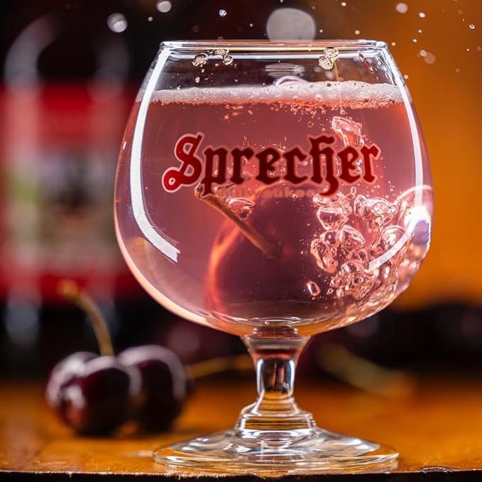 Sprecher Cherry Cola in 16 fl oz Glass Bottles (24 Pack) Fire Brewed Craft Cherry Cola Soda with Real Honey Naturally Flavored Gourmet Soft Drink