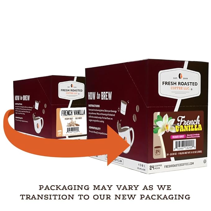 Fresh Roasted Coffee French Vanilla Flavored Coffee Pods 96 Count