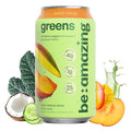 Be Amazing Greens Drink Peach Mango Vitamin Drinks With 10 Organic Fruits and Vegetables Coconut Water Vitamin C and Prebiotic Fiber 25 Calories Low Sugar Vegan and Gluten Free 8 Pack