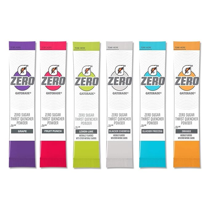 G Zero Thirst Quencher Powder Packets 0.10 oz Individual Packets (60 Count) (Variety)