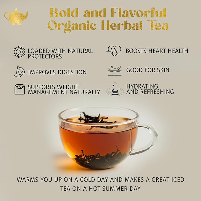 Apple Cranberry Harvest Tea Organic Loose Leaf Herbal Tea – Real Fruit Summer Juice Caffeine-Free Refreshing Sweet Iced Drink – 4 oz Resealable Bag (Makes 50 Cups)