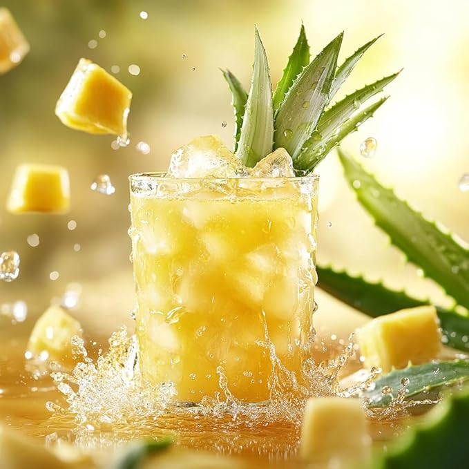 ALEO 0.5L Premium Pineapple Aloe Vera Drink - Natural No Preservatives No Artificial Colors Superior Taste Award 2025
