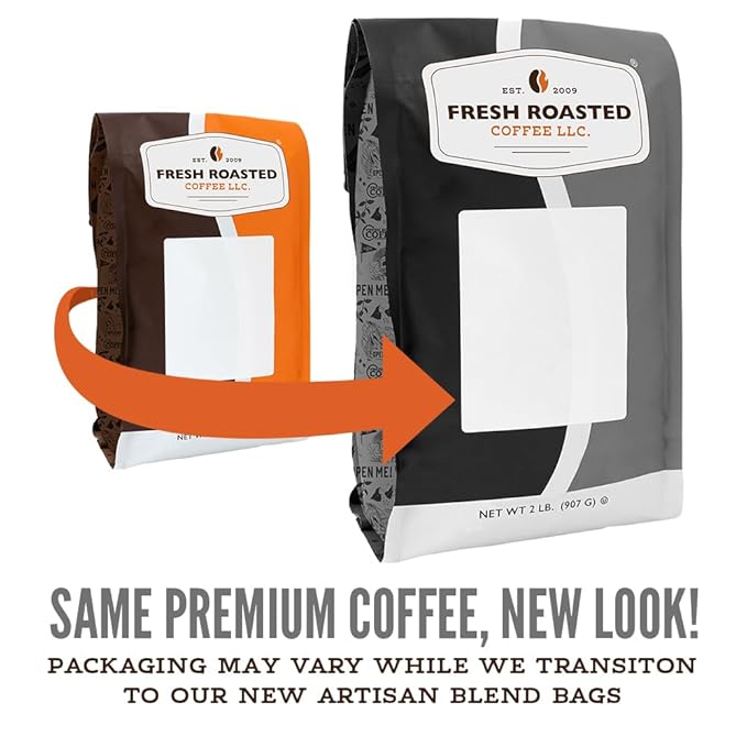 Fresh Roasted Coffee French Roast 5 lb (80 oz) Dark Kosher Whole Bean