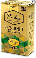 Paulig Presidentti (President) Gold Label - Premium Filter Blend Ground Coffee - Bag 500g (Finland) (8 Bags (Save 30%))