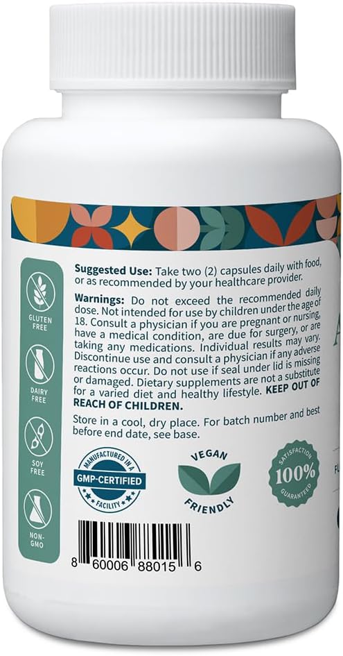 Pattern Wellness Ashwagandha Complex for Men &amp Women – Organic KSM-66® &amp Black Pepper Extract – Supports Stress Response &amp Energy Balance – Non-GMO – 120 Vegan Capsules