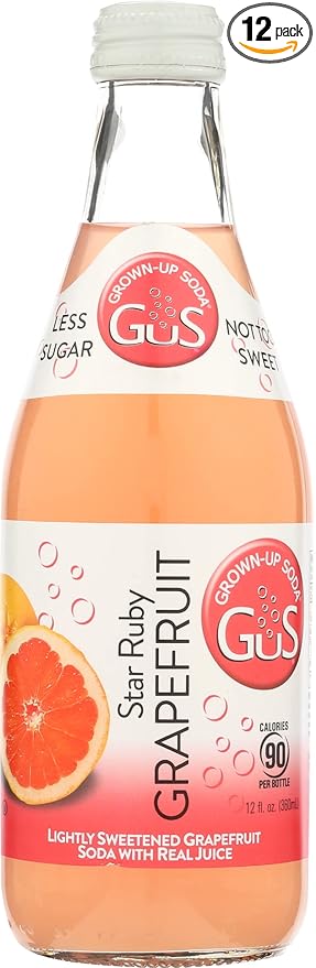 GuS - Grown-up Soda Star Ruby Grapefruit 12 Fluid Ounce (Pack of 12)