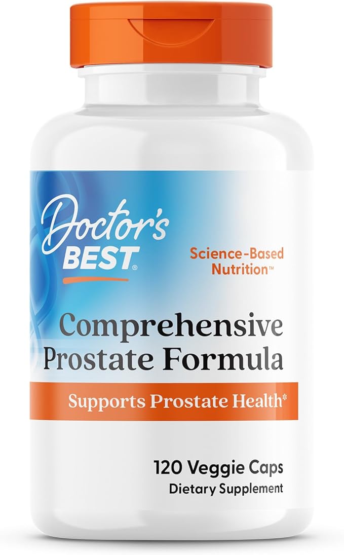 Doctors Best Comprehensive Prostate Formula with SelenoExcell and CardioAid Supports Prostate Health Gluten Free Vegetarian 120 Veggie Caps