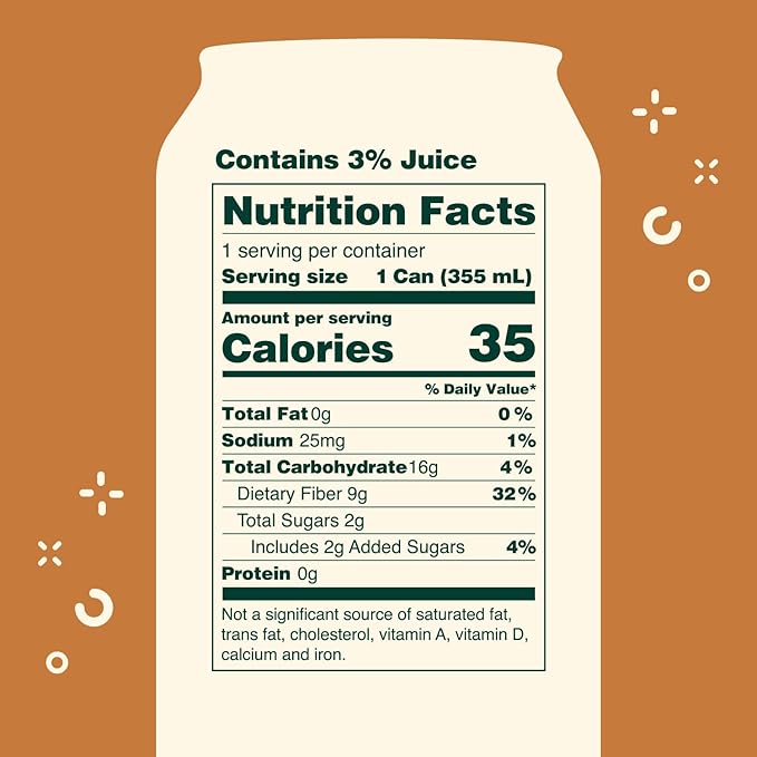 OLIPOP Prebiotic Soda Pop Classic Root Beer A New Kind of Soda Packed with Prebiotics Fiber and Botanicals Gluten Free GMO Free 12oz (12-Cans)