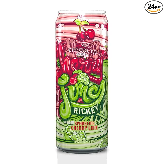 AriZona Lime Rickey Cherry 23 Ounce Bottles (Pack of 24)