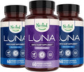 Nested Naturals Luna Melatonin-Free (120 Vegan Capsules) &amp Luna Natural Sleep Aid with Melatonin (60 Vegan Capsules) for Deep Sleep | Non-Habit Forming