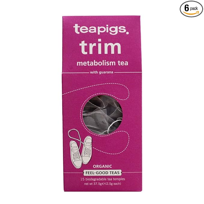 teapigs Organic Trim (Metabolism Tea 15 Count (Pack of 6)