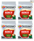 Tassimo Kenco Americano Decaf Coffee Pods (Pack of 4 Total 64 Decaffeinated Capsules)