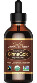 Ceylon Cinnamon Shop CinnaGold™ Organic Ceylon Cinnamon (100% Certified) Supplement High-Potency Liquid Extract 4 oz. – Super Antioxidant