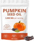 Ovela Pumpkin Seed Oil Capsules Pumpkin Seed Oil 2 in 1 with Saw Palmetto 3000mg Pure &amp Natural Supplement Hair Growth Skin Care - Non-GMO Gluten - Free 300 Softgels
