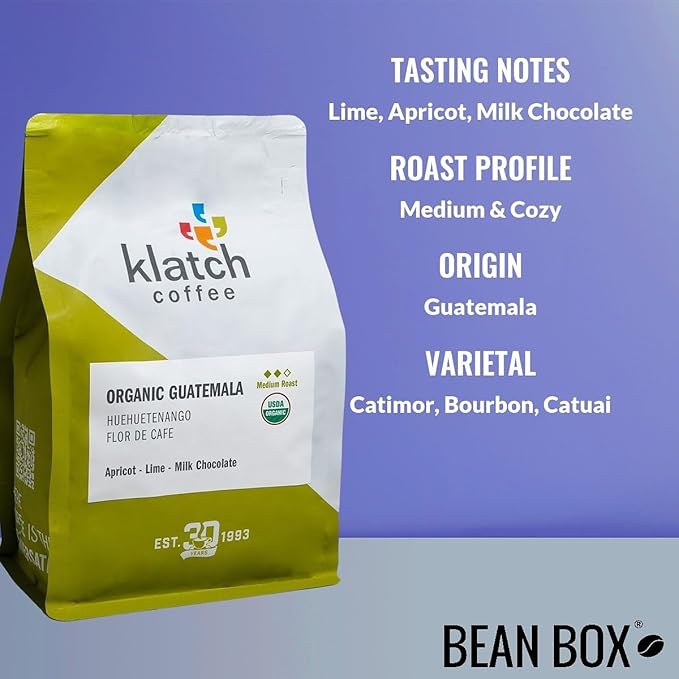 Organic Guatemala Huehuetenango Flor De Cafe - Roasted by Klatch Coffee - Freshly Ground Coffee - 310 Gram Bag