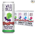 Wild Bill’s Craft Soda Variety Pack – Ring Pop Soft Drinks – Watermelon Strawberry Berry Blast &amp Blue Raspberry – Pure Cane Sugar No HFCS Caffeine Free Vegan Gluten Free - 12 Oz Cans 12 Pack