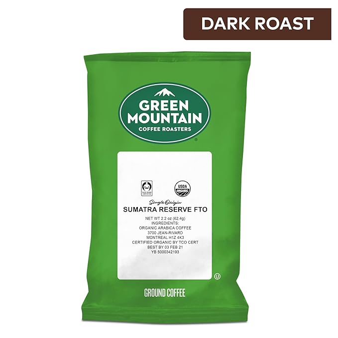 Green Mountain Coffee Roasters Sumatra Reserve FTO Keurig Fractional Packs 50 Count 2.2 oz