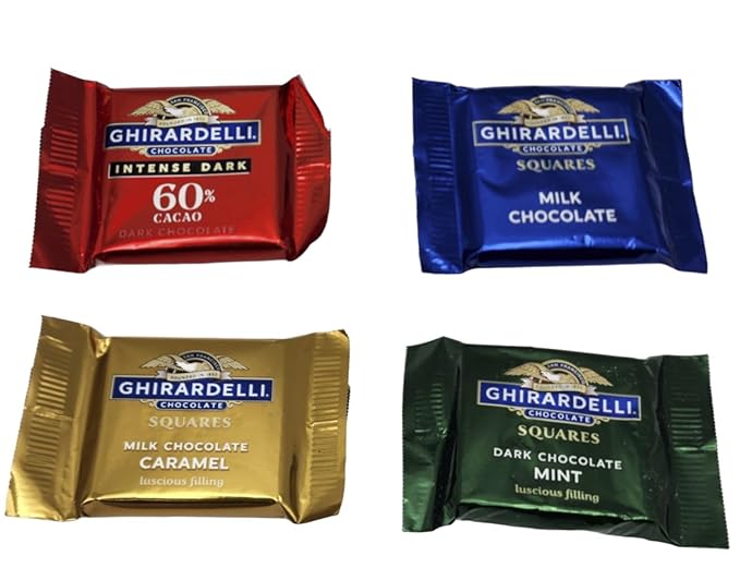 Split Oak Coffee Gift Set - 4 Medium Roast Coffees whole beans varieties: Peru Brazil Guatemala Ethiopia and 4 Assorted Delicious Chocolate Squares