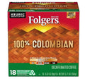 Folgers Decaf 100% Colombian Medium Roast K Cup Pods for Keurig Brewers 18 Count Packaging May Vary