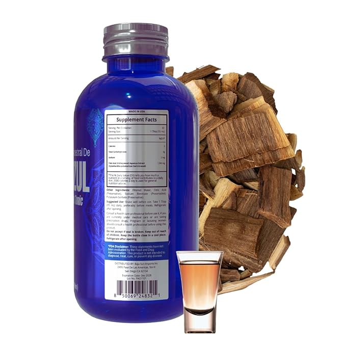 500ML Palo Azul Herbal Tonic Supplement Kidneywood (Blue Stick) Reforzado MADE IN USA