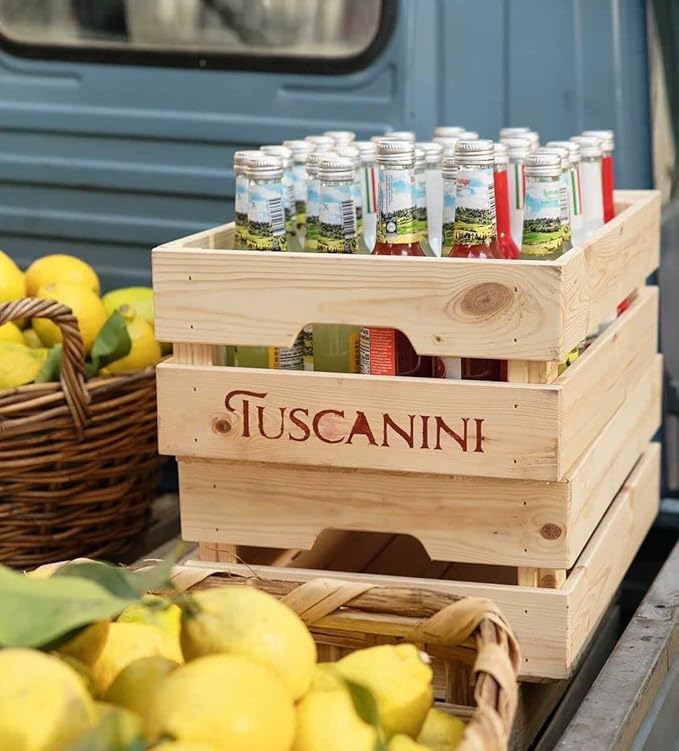 Tuscanini Organic Sparkling Lemonade 9.3oz (6 Pack) | No Food Coloring or Artificial Flavors | Product of Italy | Premium Glass Bottle | Sparkling Party Drink