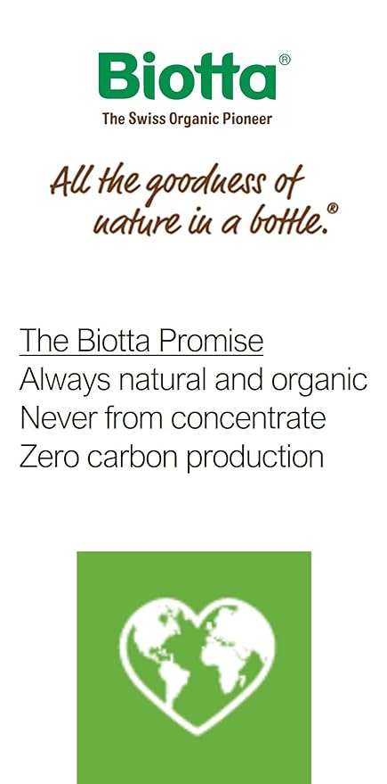 Biotta Organic Carrot Juice - 100% Vegetable Juice for Energy Immunity &amp Wellness - Excellent Source of Nutrients - All Natural Non-GMO Gluten-Free (16.9 Fl Oz Pack of 6)
