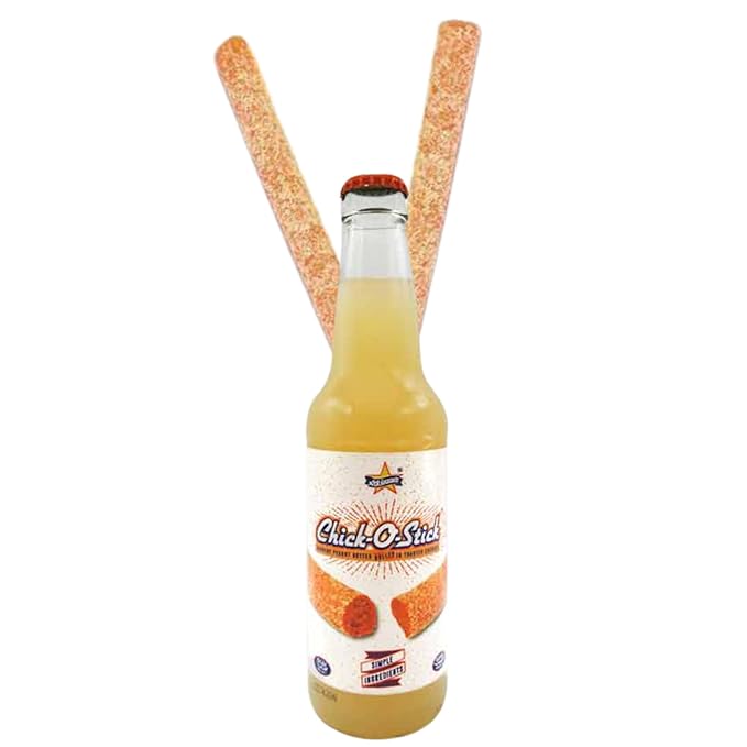 Chic-O-Stick Soda | Nostalgic Candy Made into a Soda with Real Cane Sugar | 6 Pack in 12 oz Glass Bottles with Crazy Soda Pop Bottle Opener