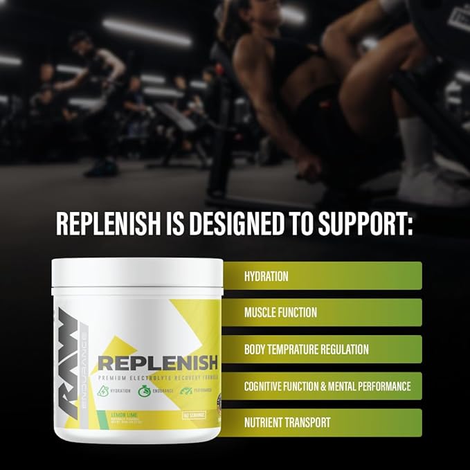 RAW Replenish Packets Premium Electrolytes Powder Recovery Formula Chocolate (20 Stick Packs) - Flavored Electrolyte Drink Mix for Hydration Replenishment Endurance &amp Performance Workouts