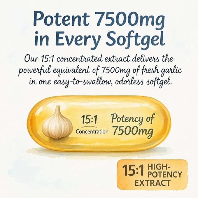 Aged Garlic Extract 300 Softgels – Odorless Organic Garlic Supplement 2-Year Matured – Vegetarian Non-GMO All-Natural (2PCS)
