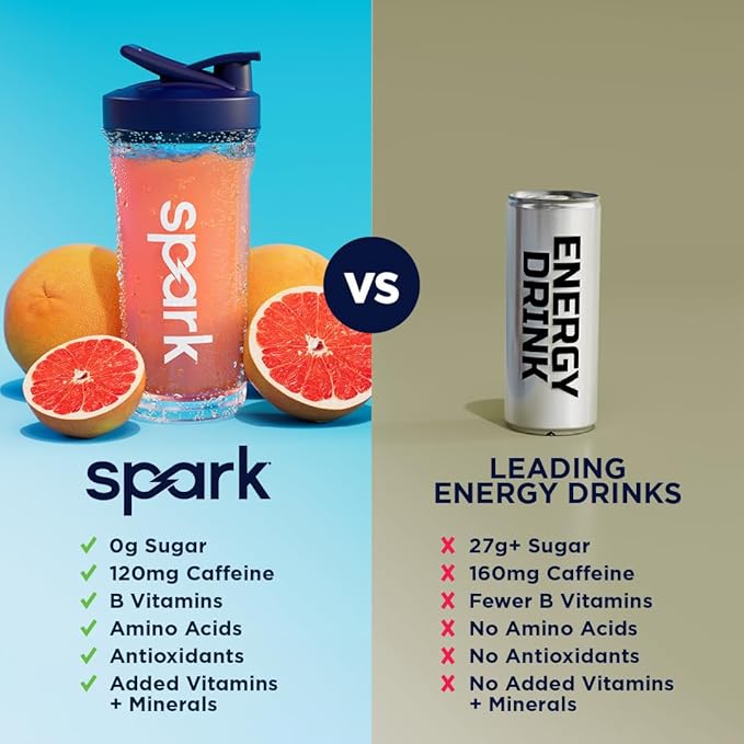AdvoCare Spark - Energy Drink Mix - Vitamin &amp Amino Acid Supplement - Supports Energy &amp Focus* - Portable Immune Support* - Sugar-Free - Sunrise Grapefruit 14 Stick Packs (2.5 oz)