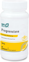 Klaire Labs SFI Health Pregnenolone - May Support Memory Mood &amp Energy for Adults - 100mg Derived from Wild Yam - Bioavailable &amp Micronized for Enhanced Absorption - Hypoallergenic (60 Capsul