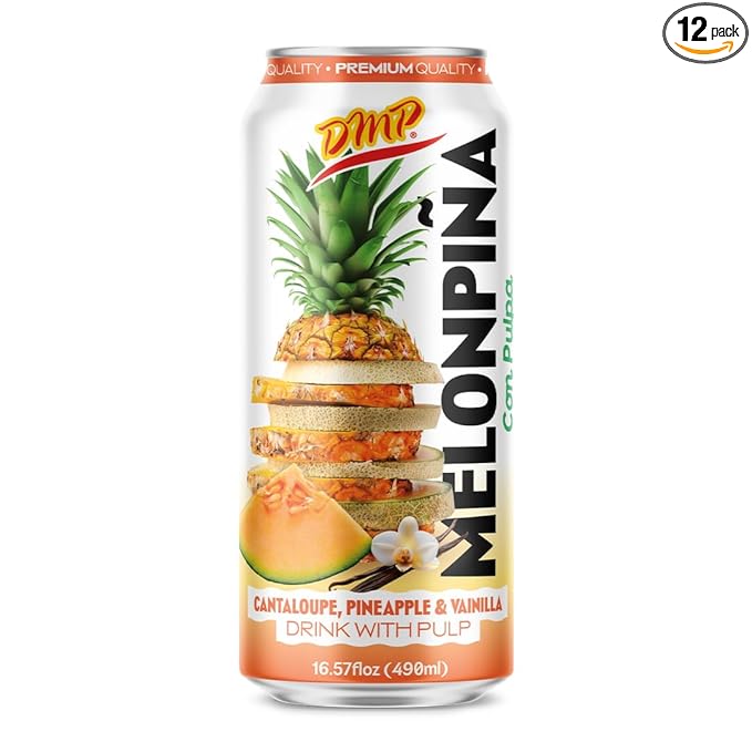 De Mi Pais Melon with Pineapple and Vanilla Drink with Pulp 16oz / Bebida de Melon y Piña con Vanilla y Pulpa 16oz (12)