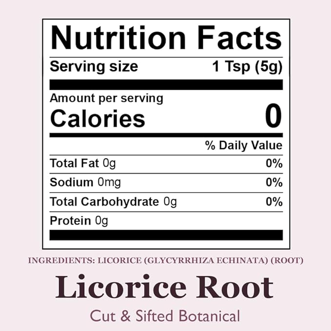 Organic Positively Botanicals Company Licorice Root Herbal Tea Loose Leaf Botanical 16 Ounce