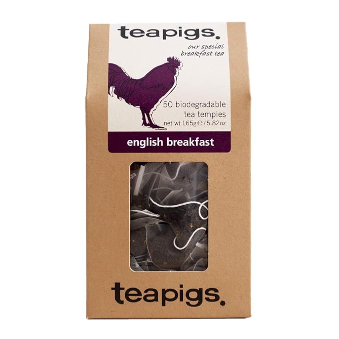 teapigs Black Tea Bags Made With Whole Leaves Pack of Tea Bags english breakfast 50 Count (5423)
