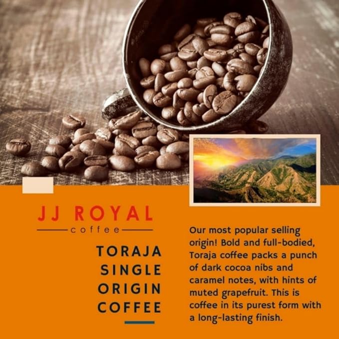 JJ Royal Coffee Toraja Arabica 200g Ground Coffee (Pack of 4)