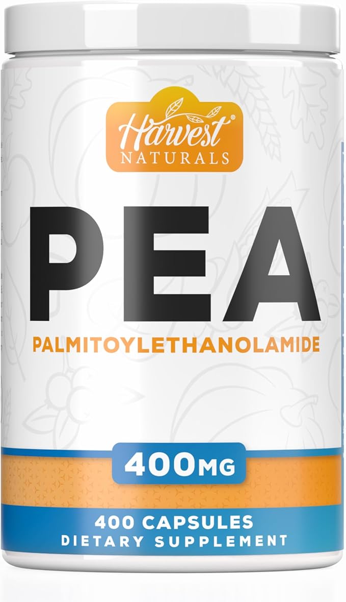 Palmitoylethanolamide Capsules | Pea 400mg | 400 Pill Count | Promotes Natural Inflammation &amp Discomfort Relief