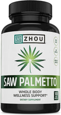 Zhou Saw Palmetto 500 mg | For Prostate Health | Healthy Urination Frequency &amp Flow | 100 Capsules