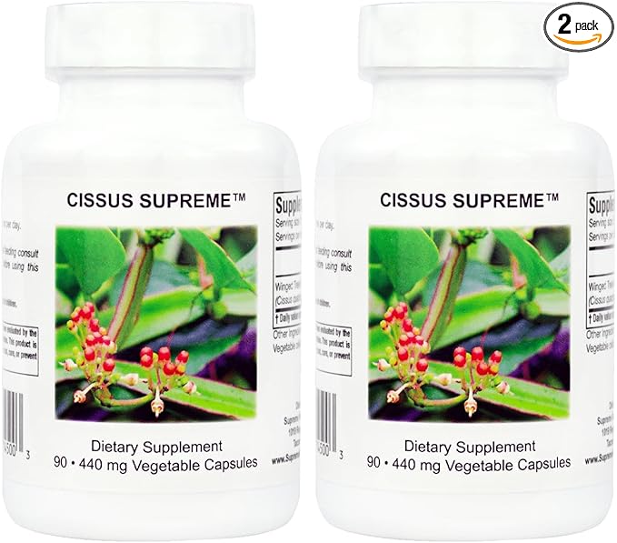 Supreme Nutrition Cissus Supreme 90 Pure Winged Treebine Vegetarian Capsules (Pack of 2)
