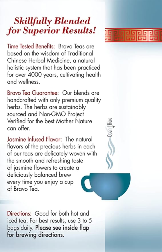 Bravo Tea Aller-Easy Herbal Tea Caffeine Free 20 Tea Bags 6 Count