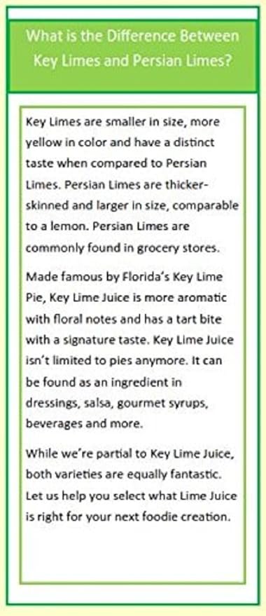 Florida Key West Key Lime Juice 128 Ounce