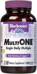 Bluebonnet Nutrition Multi One (With Iron) Vegetable Capsules Complete Full Spectrum Multiple Vitamin Supplement B Vitamins Gluten &amp Milk free kosher 4 Month Supply 120 Count