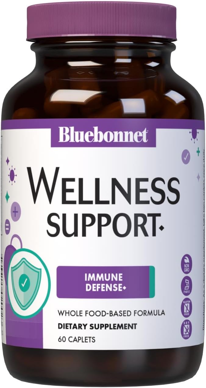 Bluebonnet Nutrition Targeted Choice Wellness Support Immune Defense Whole Food-Based Formula Seasonal Support Soy-Free Gluten-Free Kosher Non-GMO Dairy-Free Vegetarian 60 Caplets 30 Serving