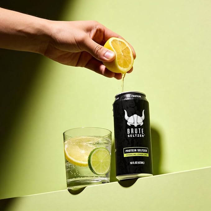 Brute Protein Seltzer Lemon-Lime 10g Protein 12-Pack