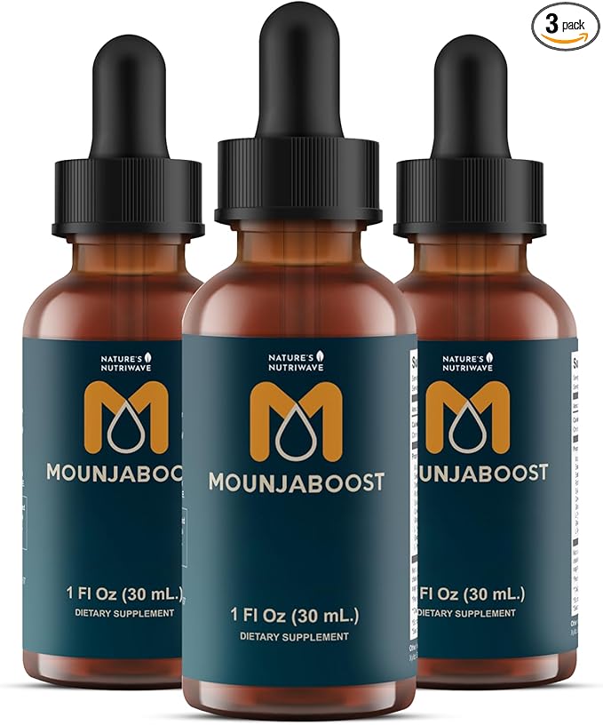 Mounjaboost – Natural Herbal &amp Plant-Based Supplement with 6 Exotic Nutrients &amp Botanicals – Made in USA GMP-Certified Non-GMO Easy-to-Take – 30 mL 3 Month Supply