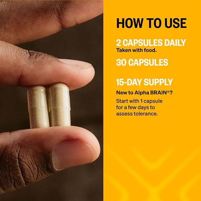 ONNIT Alpha Brain Nootropic Capsules for Men &amp Women IGEN Non-GMO Tested Memory Focus &amp Mental Clarity with L-Theanine and Vitamin B6 30 Count Each Pack of 3 (90 Capsules)