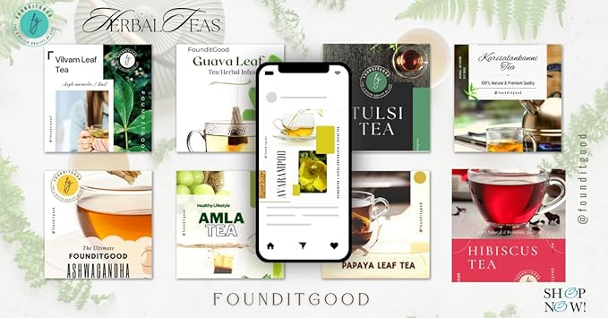 FounditGood’s Pure Karisalankanni Tea (Bhringraj/Eclipta alba) | 100% Natural Herbal Tea | Holistic Wellness and Liver Support | 60 Dip Tea bags