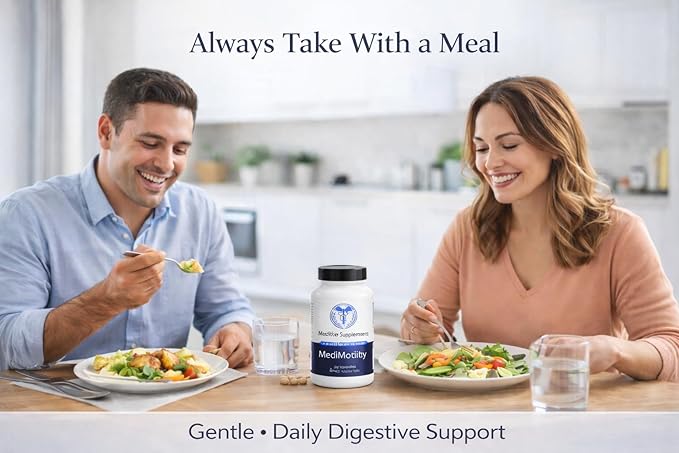 MediMotility 60ct – Physician-Approved Supplement for Healthy Gut Motility &amp Digestive Function – with Ginger Root &amp Artichoke Extract – GI &amp Bloating Support for Men &amp Women
